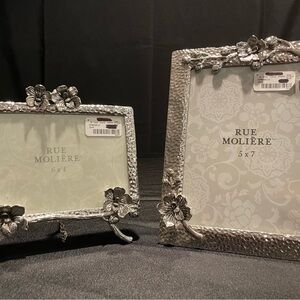 Silver Floral Picture Frame Set